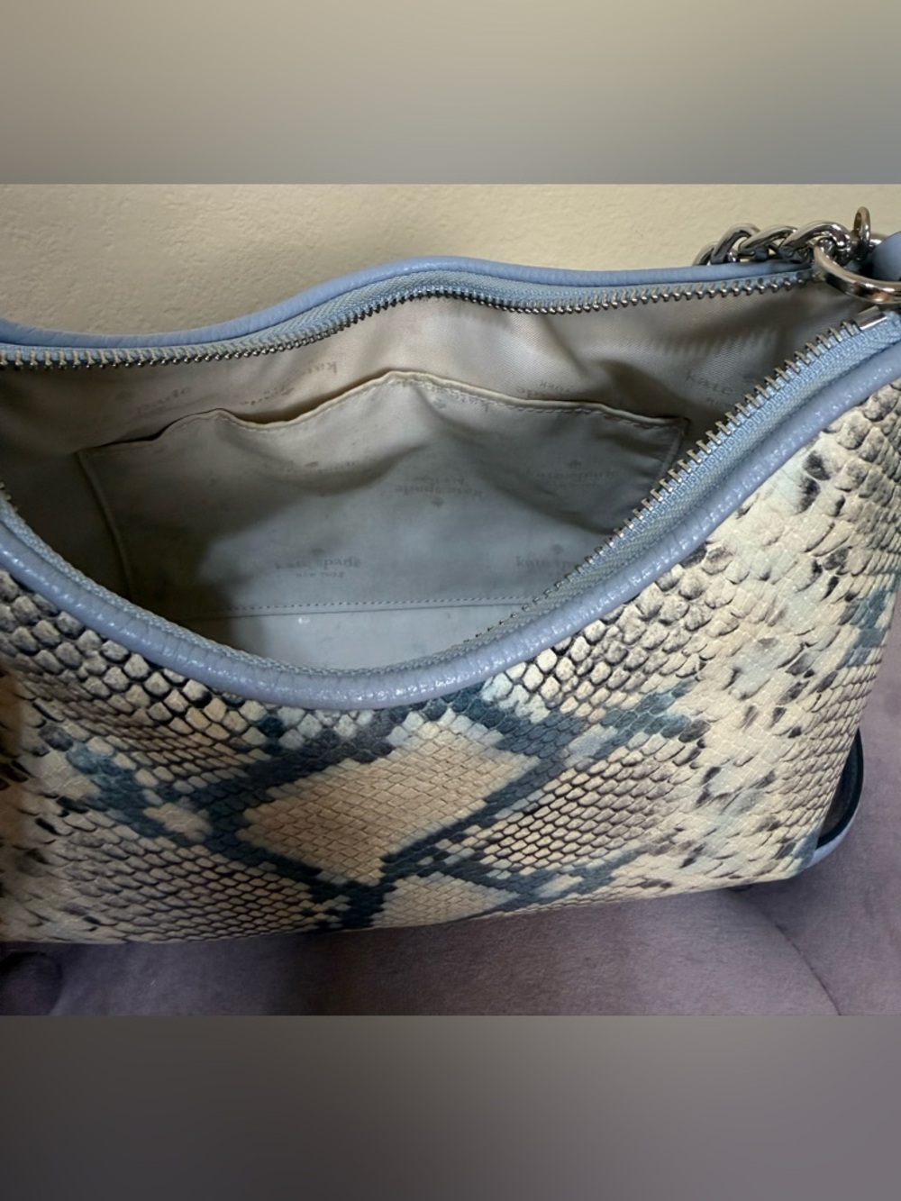 Kate Spade Zippy Snake Embossed Convertible Crossbody - Picture 5 of 9